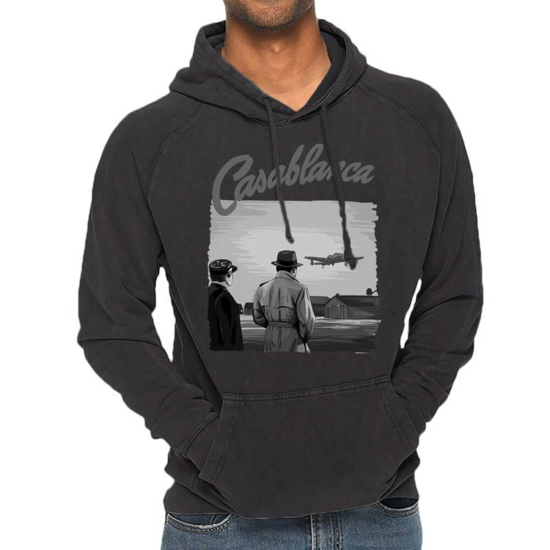 Casablanca Casablanca Illustration With Title Vintage Hoodie by cm-arts | Artistshot