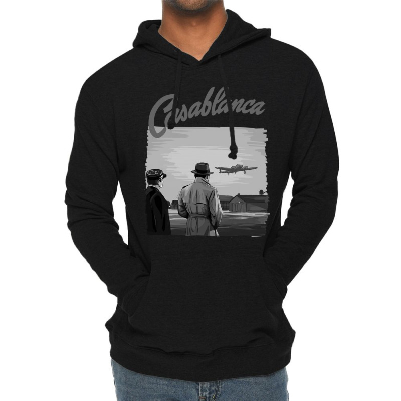 Casablanca Casablanca Illustration With Title Lightweight Hoodie by cm-arts | Artistshot