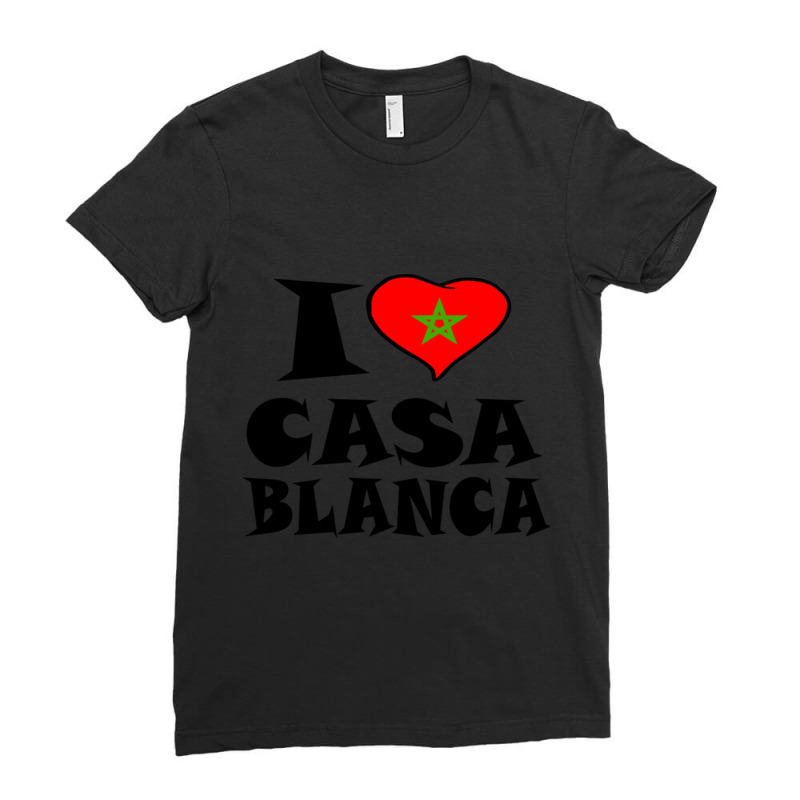 Casablanca I Love Casablanca Ladies Fitted T-Shirt by cm-arts | Artistshot