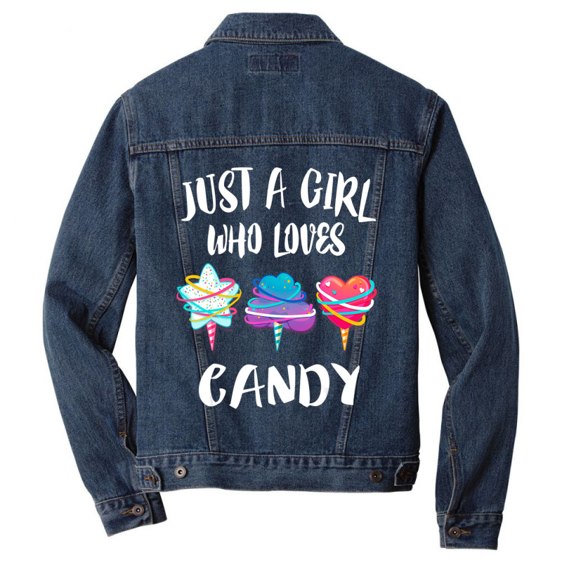 Just A Girl Who Loves Candy Gift Men Denim Jacket | Artistshot