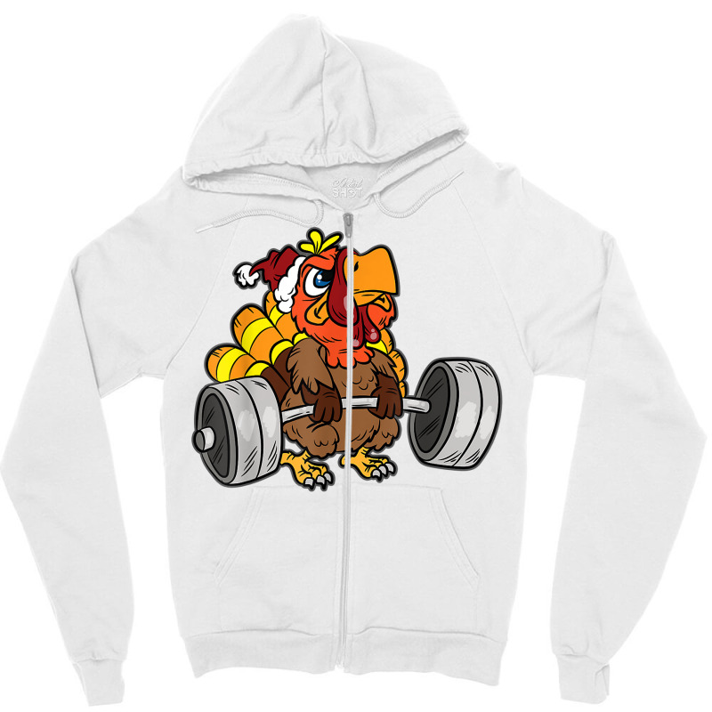 Turkey Bodybuilding Thanksgiving Day Cool Lifting Deadlift T Shirt Zipper Hoodie | Artistshot