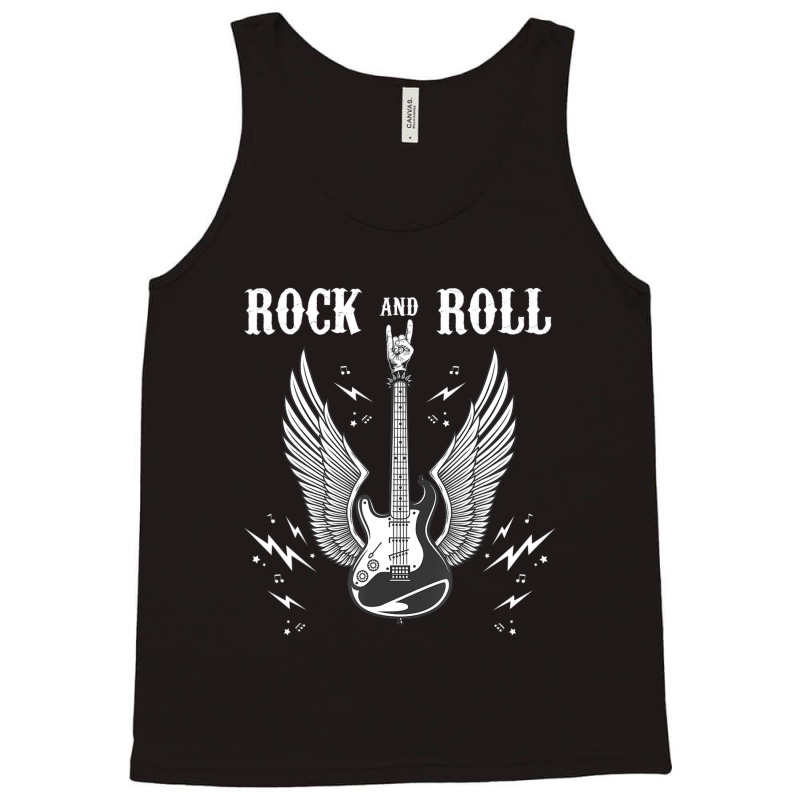 Rock And Roll Music Guitar Lovers Tank Top by cm-arts | Artistshot