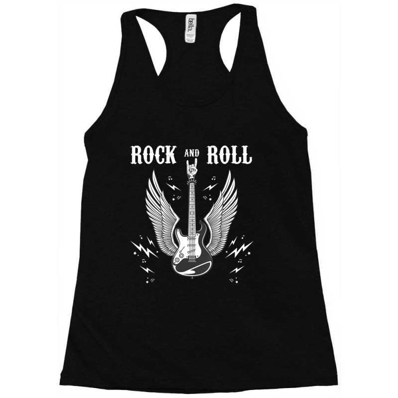 Rock And Roll Music Guitar Lovers Racerback Tank by cm-arts | Artistshot