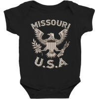 Womens Missouri Usa Patriot Eagle Vintage Distressed V-neck Baby Bodysuit | Artistshot