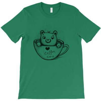 Coffee And Teddy T-shirt Designed By Laylai