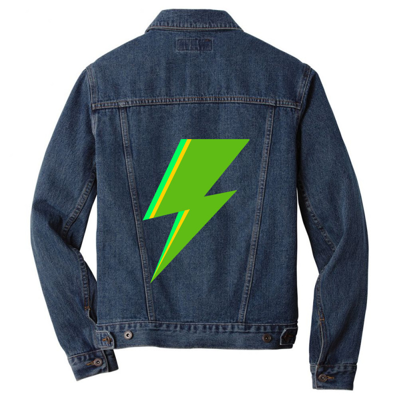 Bowie Green Lightning Bolt Premium Men Denim Jacket by ShawnAllen | Artistshot