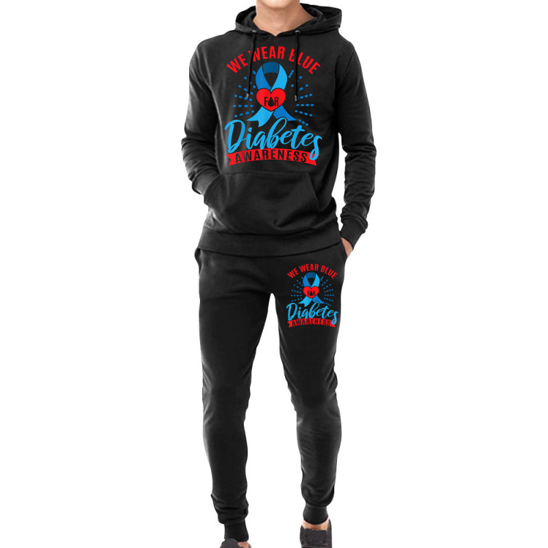 We Wear Blue For Diabetes Awareness T Shirt Hoodie & Jogger Set | Artistshot