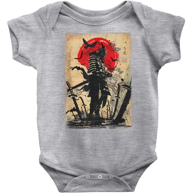 Samurai Warrior Bushido Code Japanese Swordsmen T Shirt Baby Bodysuit by cm-arts | Artistshot