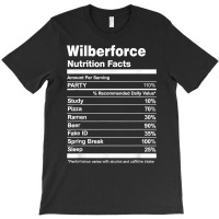 Wilberforce Nutrition Facts College University T Shirt T-shirt | Artistshot