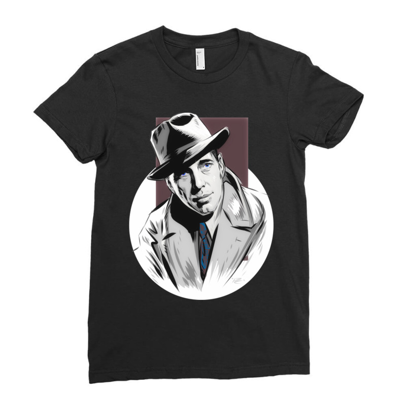 Humphrey Bogart Humphrey Bogart Ladies Fitted T-Shirt by cm-arts | Artistshot