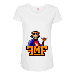 funky monkey frat house logo and mike monkey classic t shirt Maternity Scoop Neck T-shirt | Artistshot