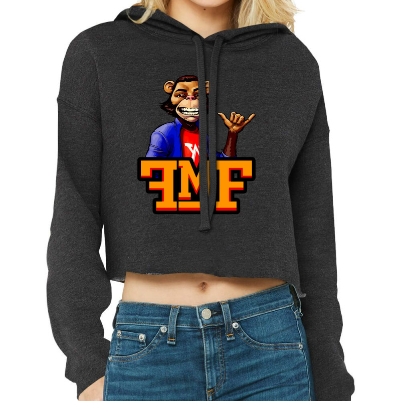 Funky Monkey Frat House Logo And Mike Monkey Classic T Shirt Cropped Hoodie | Artistshot