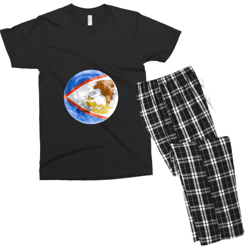 American Samoa American Samoan Flag Moon - Gift For American Samoan Fr Men's T-shirt Pajama Set by HeatherThomas | Artistshot