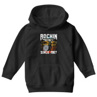 Rockin And Rollin Since 1967 Drummer Birthday Youth Hoodie | Artistshot