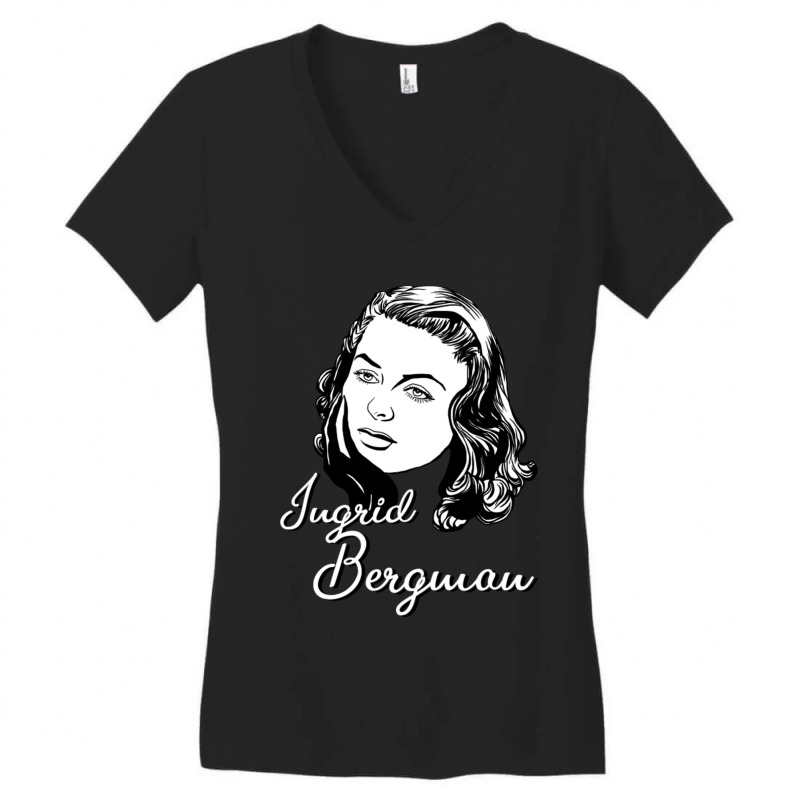 Ingrid Bergman I B Women's V-Neck T-Shirt by cm-arts | Artistshot