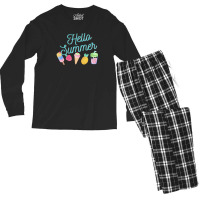 Hello Summer Tshirt 1 Men's Long Sleeve Pajama Set | Artistshot