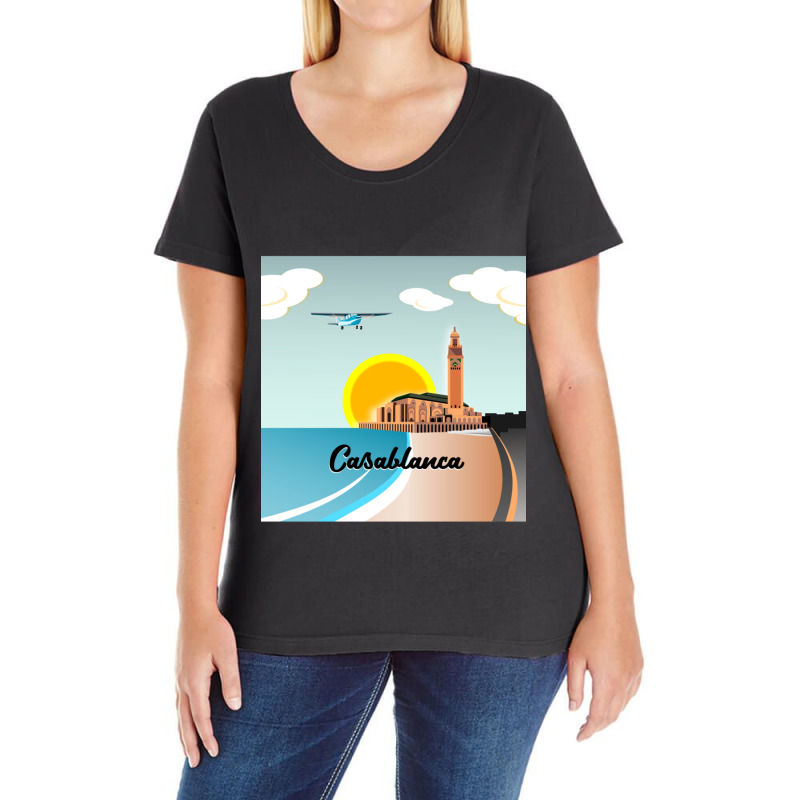 Morocco Casablanca Morocco Ladies Curvy T-Shirt by cm-arts | Artistshot