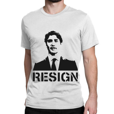 Resign Justin Trudeau Must Go Black Stencil Street Art Style Classic T ...