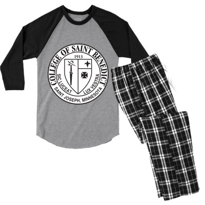 College Of Saint Benedict Men's 3/4 Sleeve Pajama Set Designed By Sophiavictoria