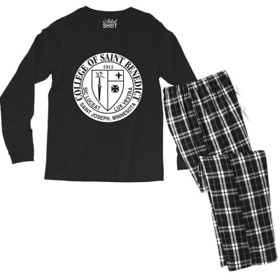 College Of Saint Benedict Men's Long Sleeve Pajama Set Designed By Sophiavictoria