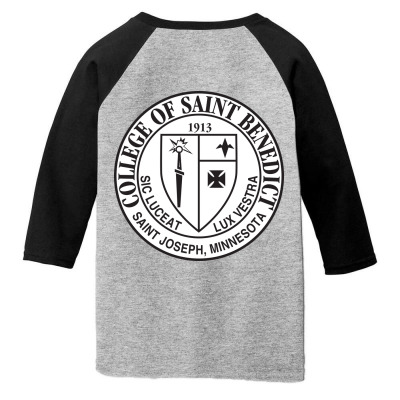 College Of Saint Benedict Youth 3/4 Sleeve Designed By Sophiavictoria