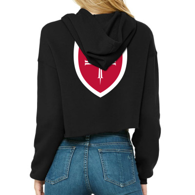 Shield Cropped Hoodie Designed By Sophiavictoria