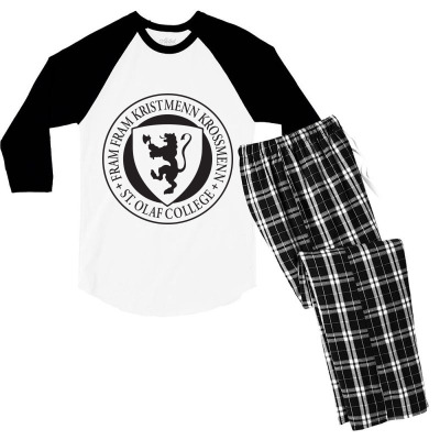 St. Olaf College Men's 3/4 Sleeve Pajama Set Designed By Sophiavictoria