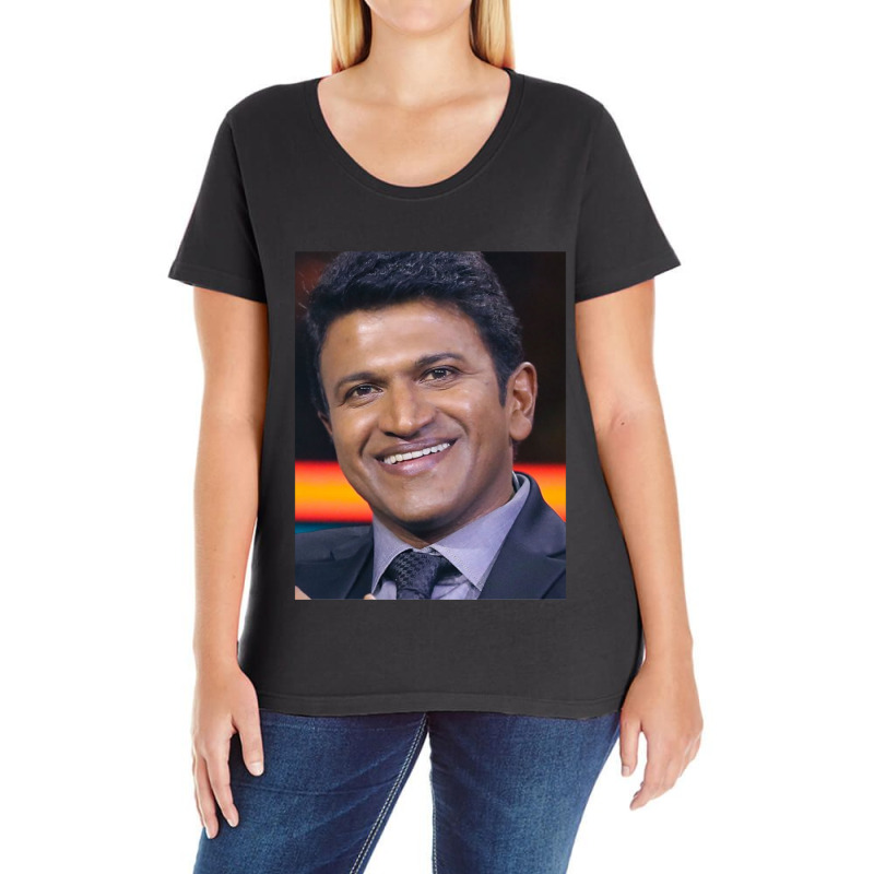 Power Star Punith Rajkumar Sir Ladies Curvy T-Shirt by cm-arts | Artistshot