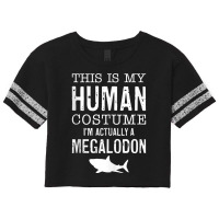 This Is My Human Costume I'm Really A Megalodon Halloween Tank Top Scorecard Crop Tee | Artistshot