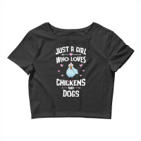 Just A Girl Who Loves Chickens And Dogs Gift Women Crop Top | Artistshot