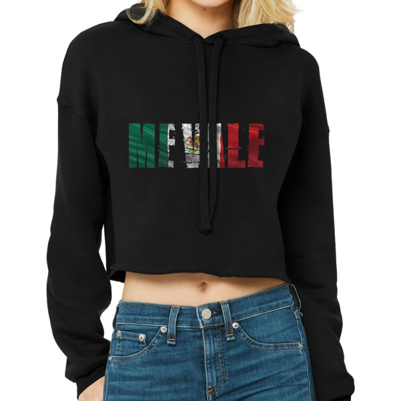 Me Vale Mexican Flag Latino Spanish Slang No Me Importa Cropped Hoodie by cm-arts | Artistshot