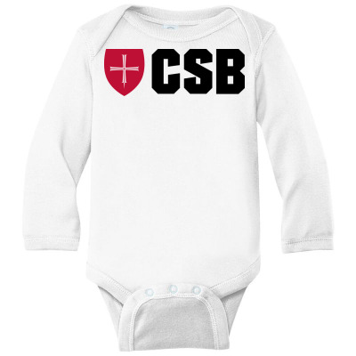 College Of Saint Benedict Bennies Long Sleeve Baby Bodysuit Designed By Sophiavictoria