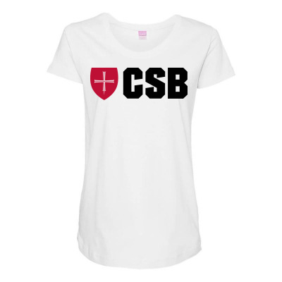 College Of Saint Benedict Bennies Maternity Scoop Neck T-shirt Designed By Sophiavictoria