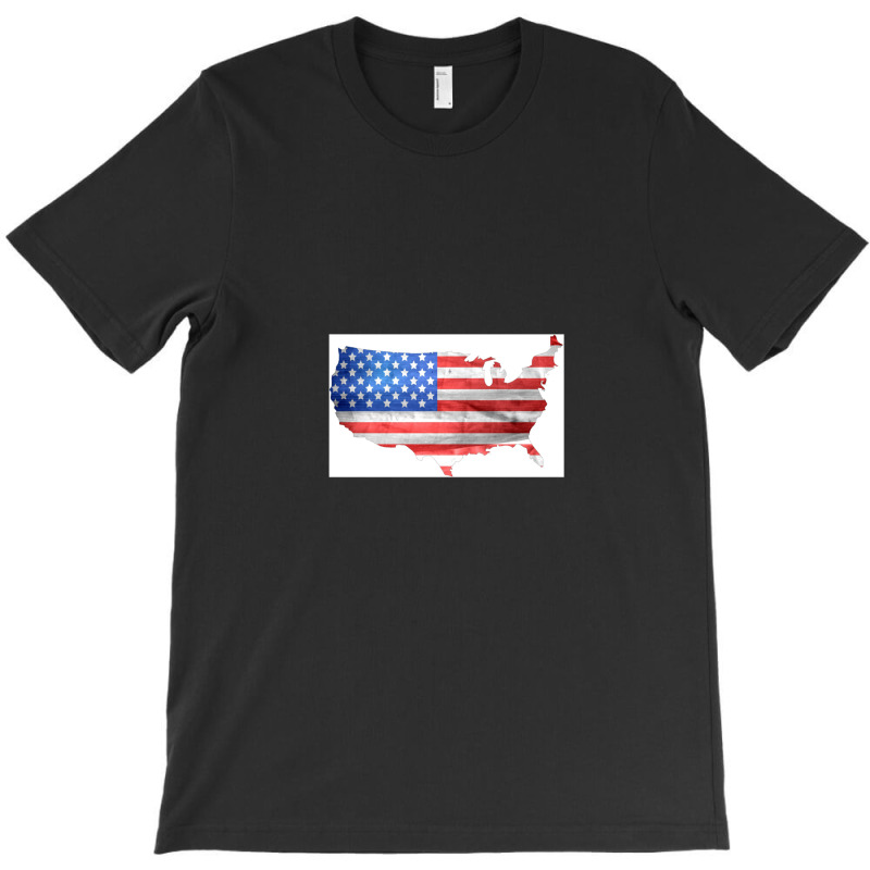 American Flag & Map T-shirt | Artistshot