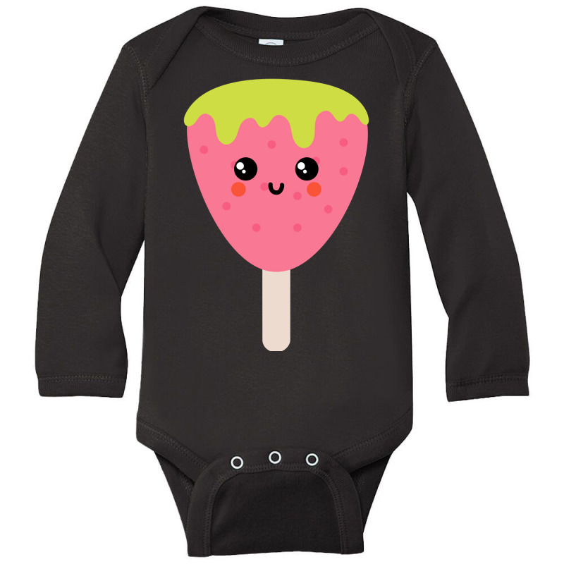 Strawberry Ice-cream Doodles Long Sleeve Baby Bodysuit by brumfieldportillo7vlpq8 | Artistshot