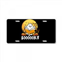 Booooks Ghost Boo Read Books Library Teacher Moon Bookworm License Plate | Artistshot