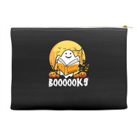 Booooks Ghost Boo Read Books Library Teacher Moon Bookworm Accessory Pouches | Artistshot