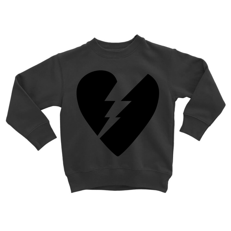 Black Broken Flash Heart Toddler Sweatshirt by oatesorlandoi9eepf | Artistshot