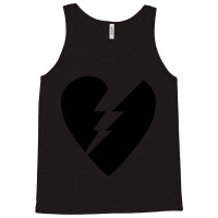 Black Broken Flash Heart Tank Top | Artistshot