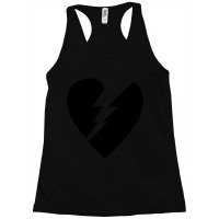 Black Broken Flash Heart Racerback Tank | Artistshot