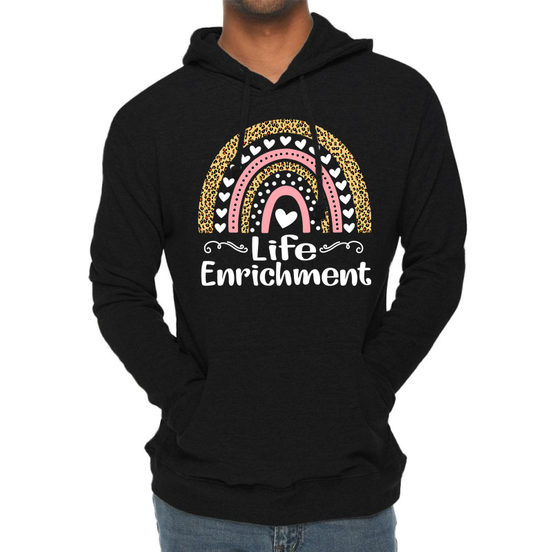 Life Enrichment Coordinator Rainbow Leopard Print Men Women Lightweight Hoodie | Artistshot