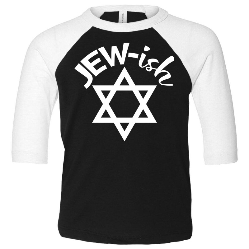 Jew Ish Funny Men Women Kids Hanukkah Jewish Holiday Long Sleeve T Shi Toddler 3/4 Sleeve Tee | Artistshot