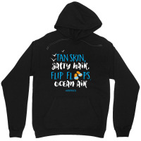 Tan Skin Salty Hair Flip Floops Ocean Air Unisex Hoodie | Artistshot