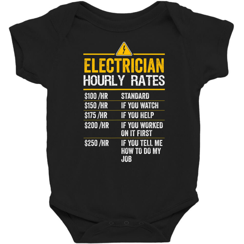 Electrician Hourly Rates Lineman For Electricians Baby Bodysuit by cm-arts | Artistshot