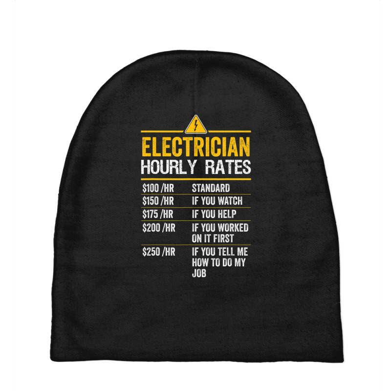 Electrician Hourly Rates Lineman For Electricians Baby Beanies by cm-arts | Artistshot