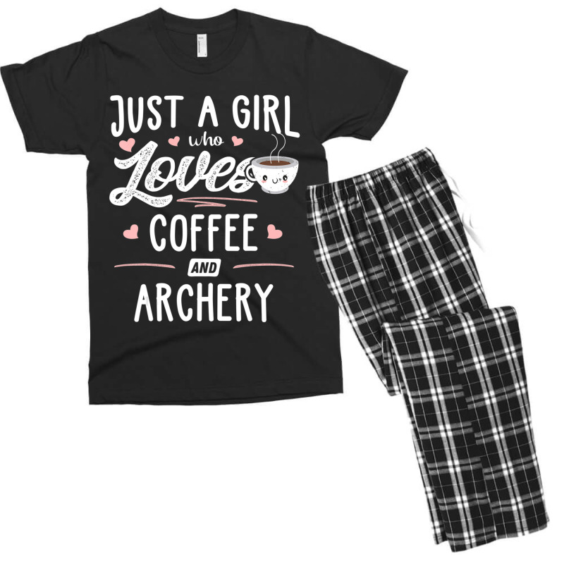 Just A Girl Who Loves Coffee And Archery Gift Women Men's T-shirt Pajama Set by thangdinhsinhelf | Artistshot