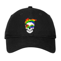 Skull Rainbow Flag Headband Sunflower Hippie Lgbt Adjustable Cap | Artistshot