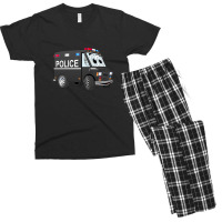 Police Mini Van Cartoon Men's T-shirt Pajama Set | Artistshot