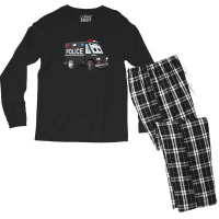 Police Mini Van Cartoon Men's Long Sleeve Pajama Set | Artistshot