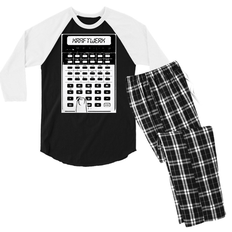 Kraftwerk Pocket Calculator, Kraftwerk, Pocket, Calculator, The Kraftw Men's 3/4 Sleeve Pajama Set | Artistshot